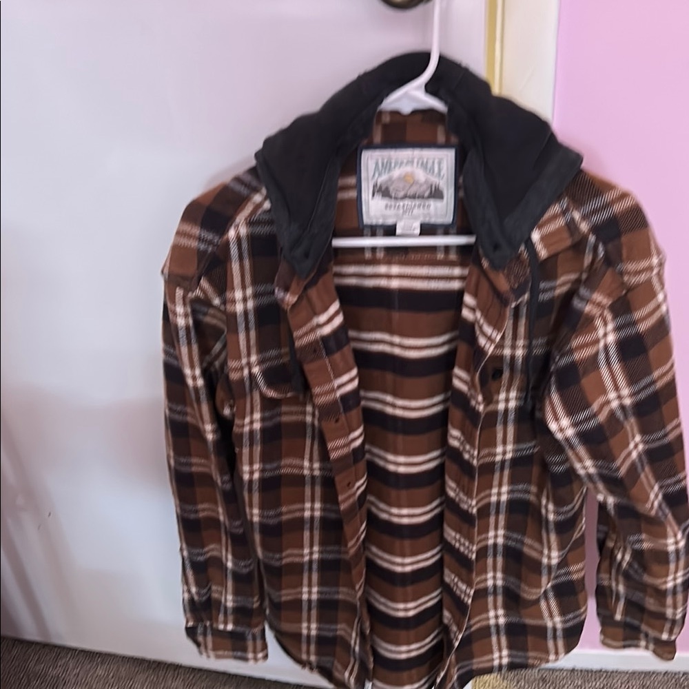 American Eagle Outfitters Brown Plaid Jacket